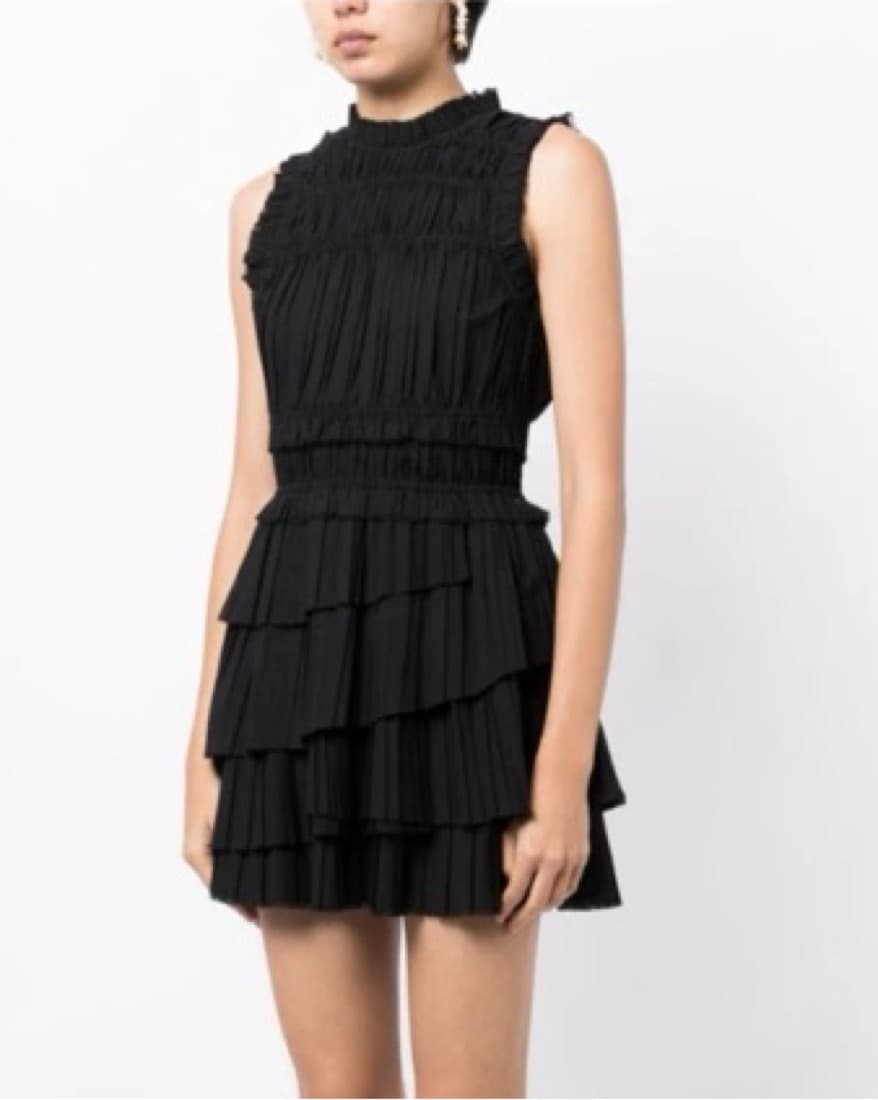 SEA New York Grier Pleated Mini Dress - Image 3