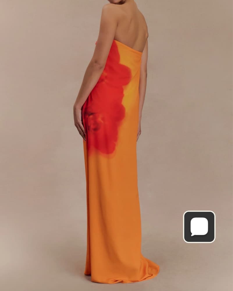 Meshki Strapless Chiffon Maxi Dress - Image 5