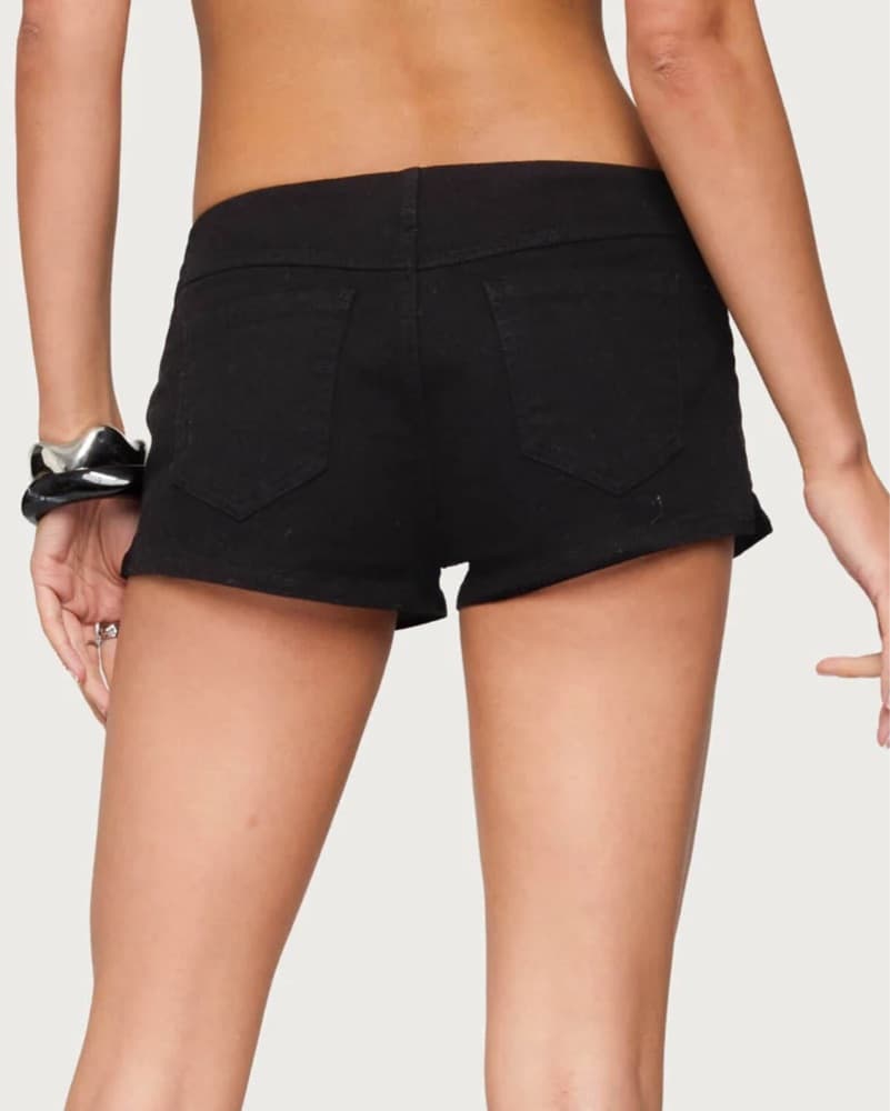 Black Dinah Micro Shorts  - Image 3