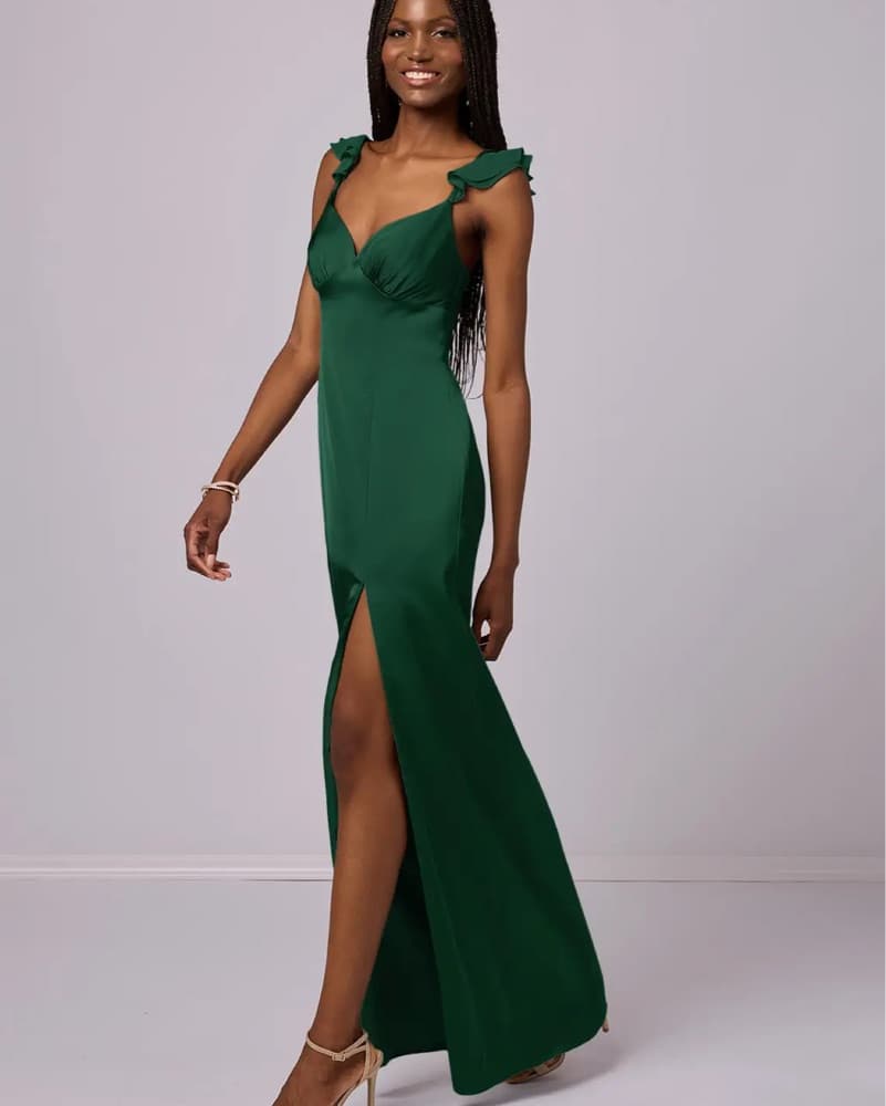 Dark Green Azazie Formal Dress - Image 1