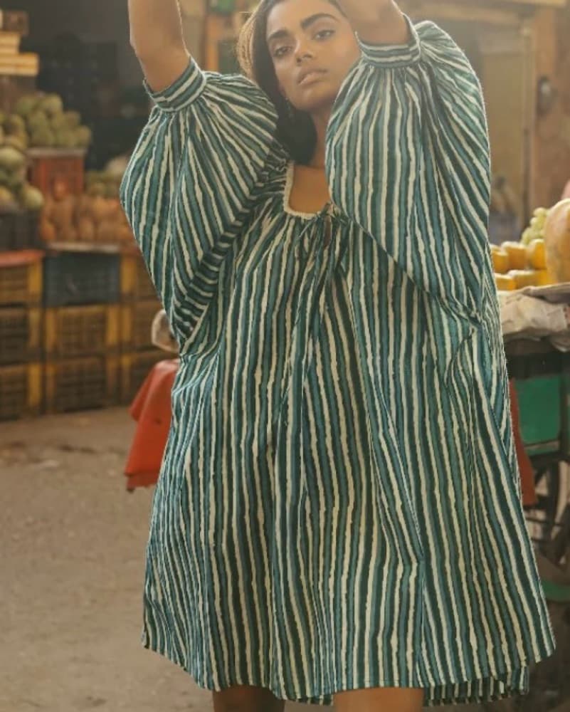 Vibrant Striped Dress for Beachside Flair - Image 3