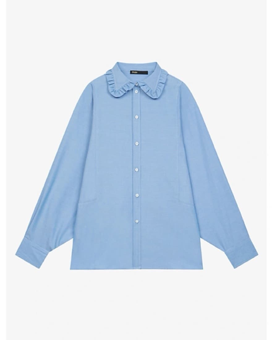 Maje 100% Cotton Shirt With Peter Pan Co - Image 2