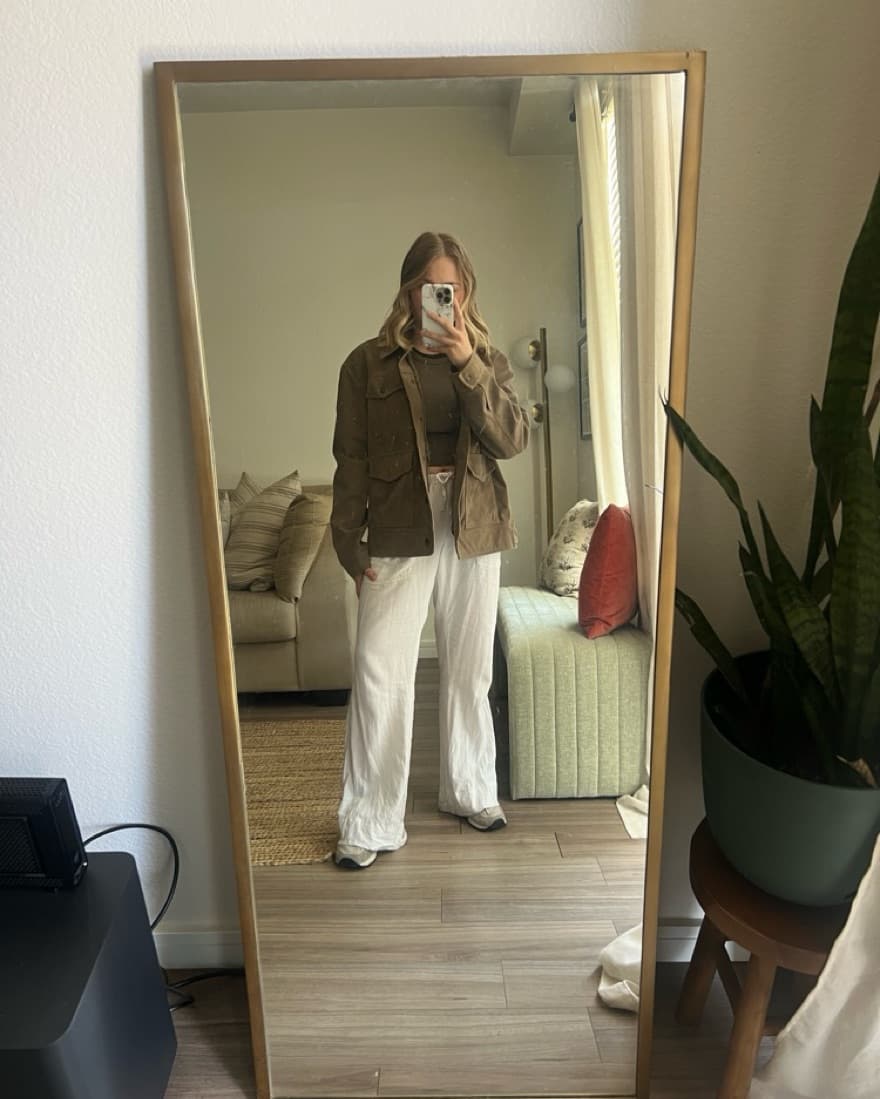 Brown Oversized Jacket Faux Leather - Image 1