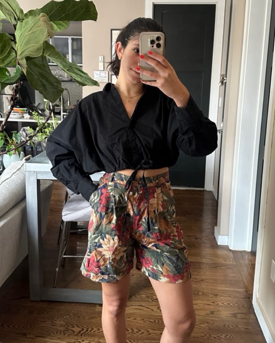 Mara Hoffman Cropped Button Down - Image 1
