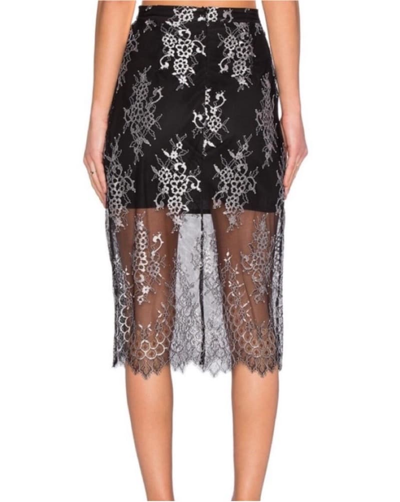 Lovers And Freinds Xs Midi Skirt W Silve - Image 3