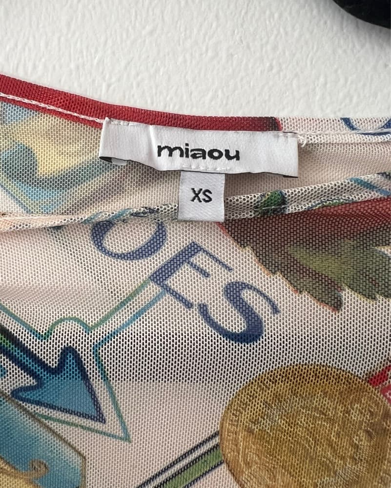 Miaou Mesh Mini Tee in Figaro - Image 2