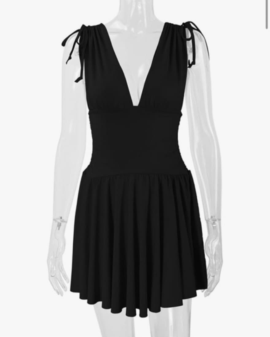 Black Mini Dress - Image 2