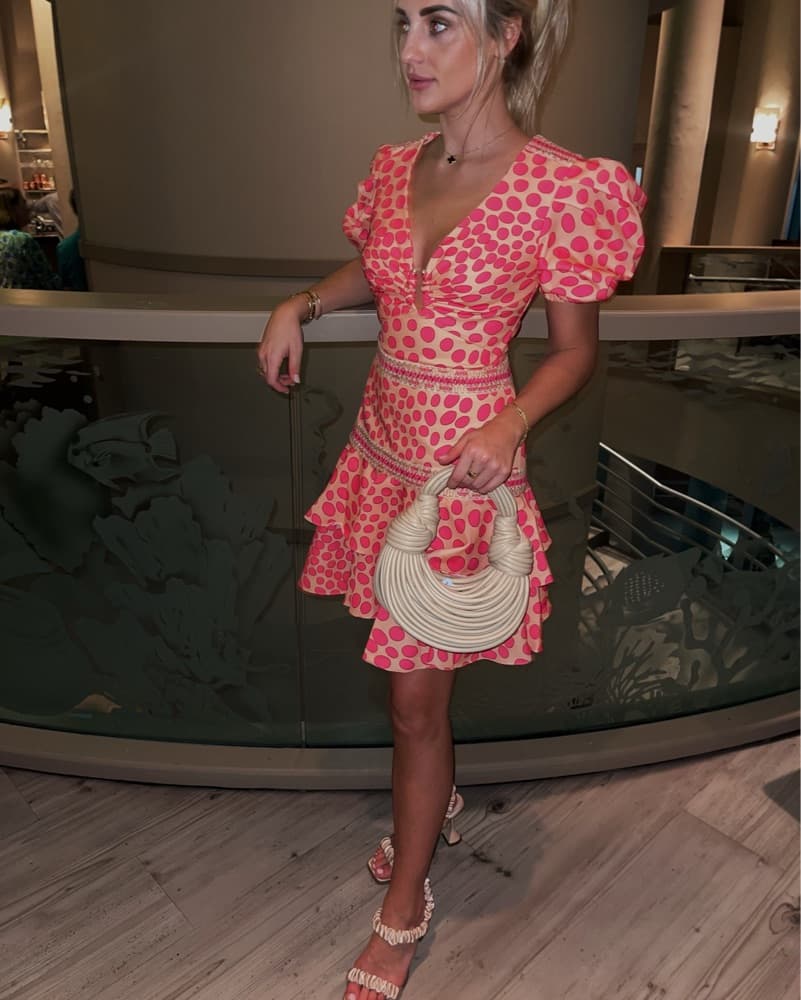 PatBO polka-dot lace-trim mini dress - Image 2