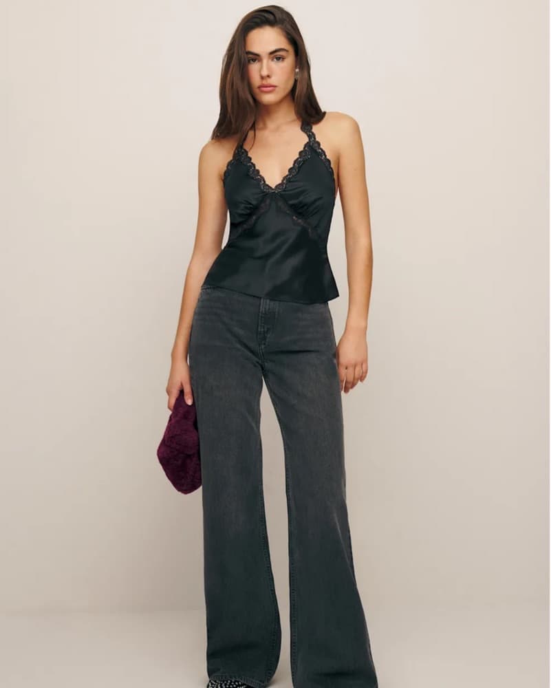 Monica Reformtion Monica silk halter top - Image 4