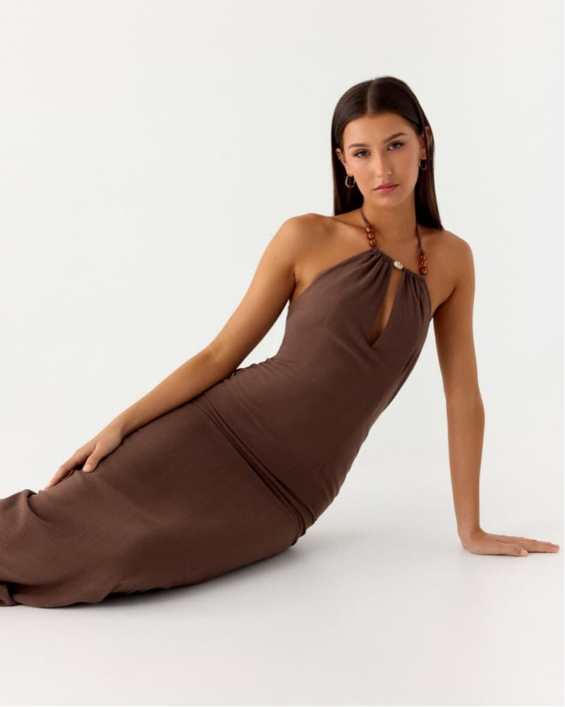 Bloomers Maxi Dress- Brown  - Image 5