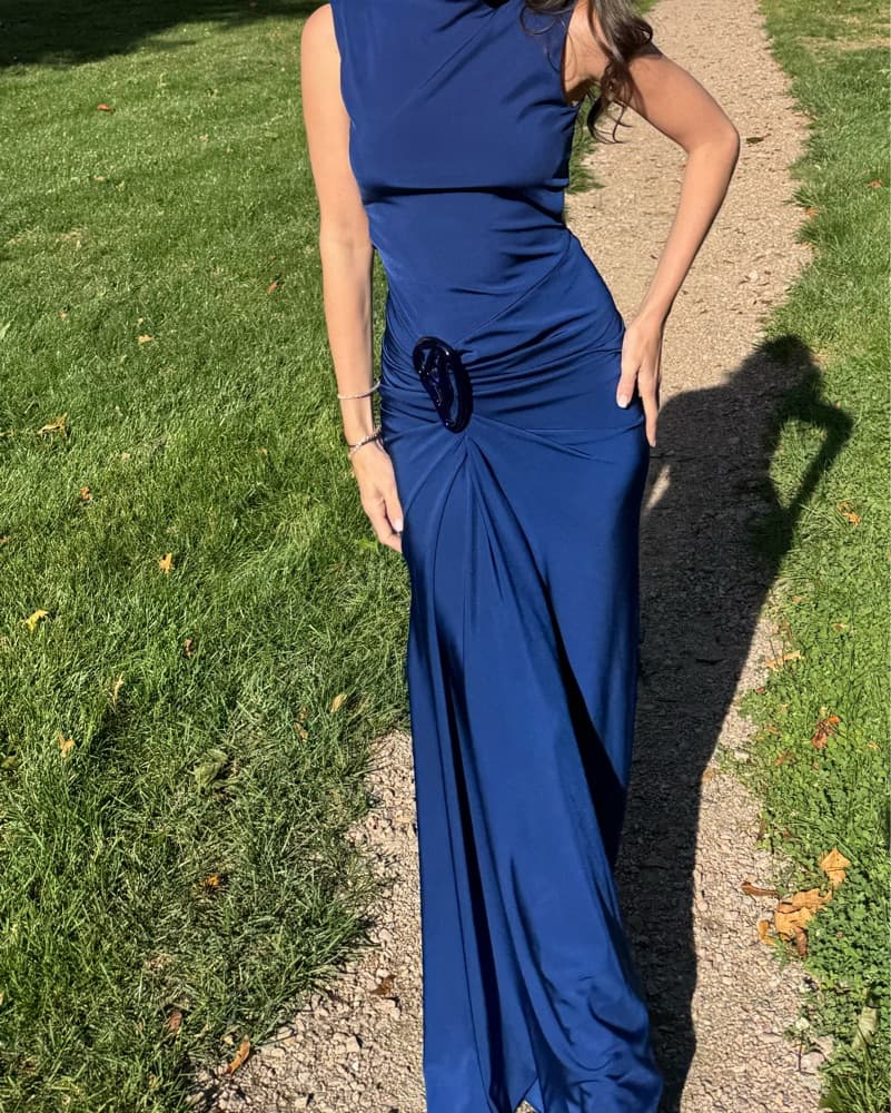 Silvia Tcherassi Navy Bonga Dress - Image 3