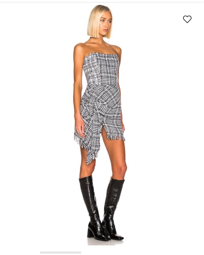 Faith Connexion Tweed Bustier Dress - Image 1