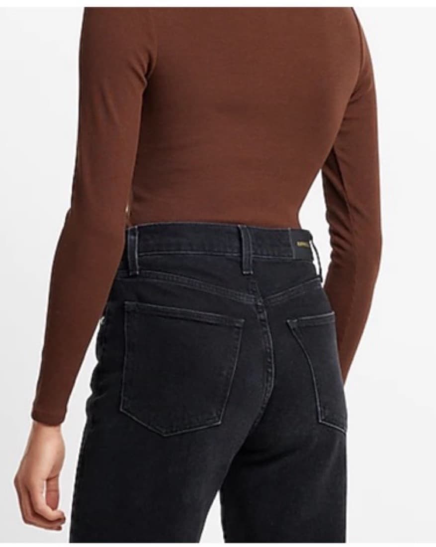 Express Ribbed V-Neck Polo Bodysuit - Image 2