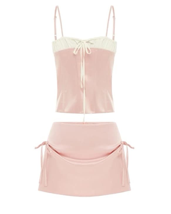 With Jean Sylvie Pink Set (Top & Skirt) - Image 1