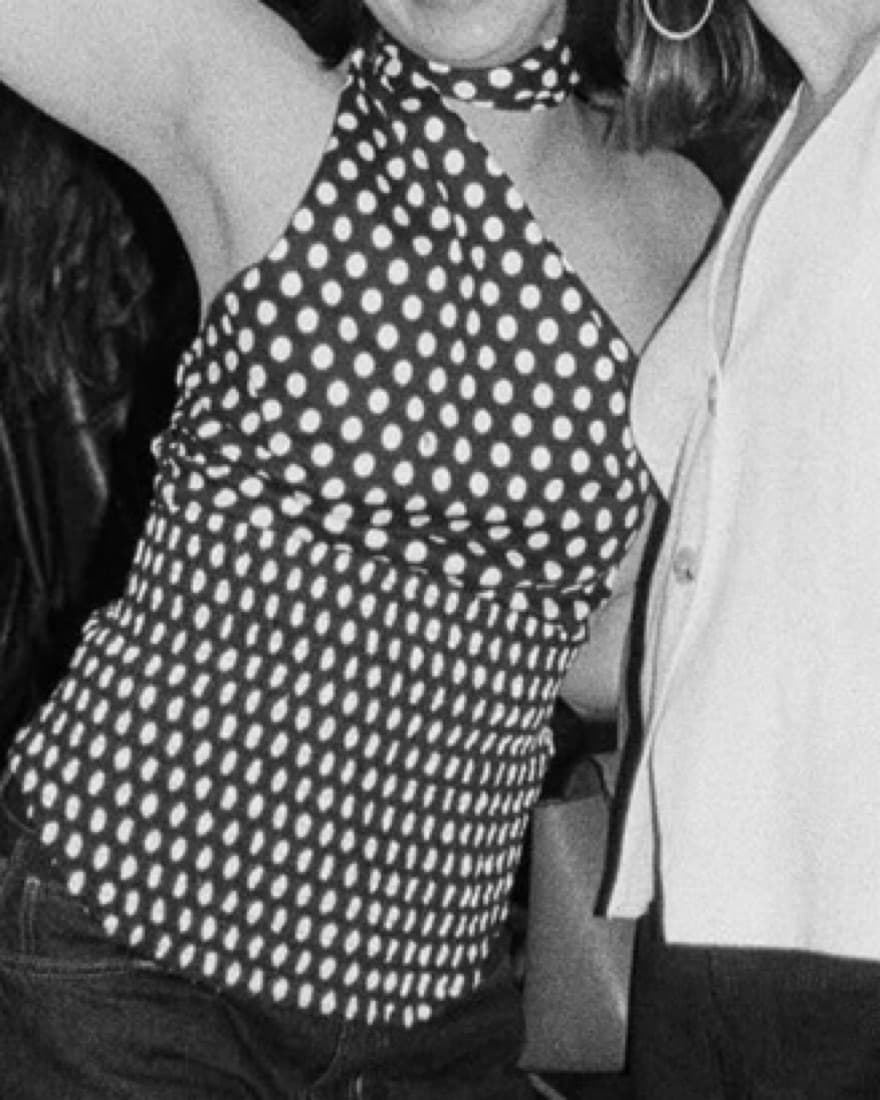 Polka Dot Neck Tie Top - Image 2