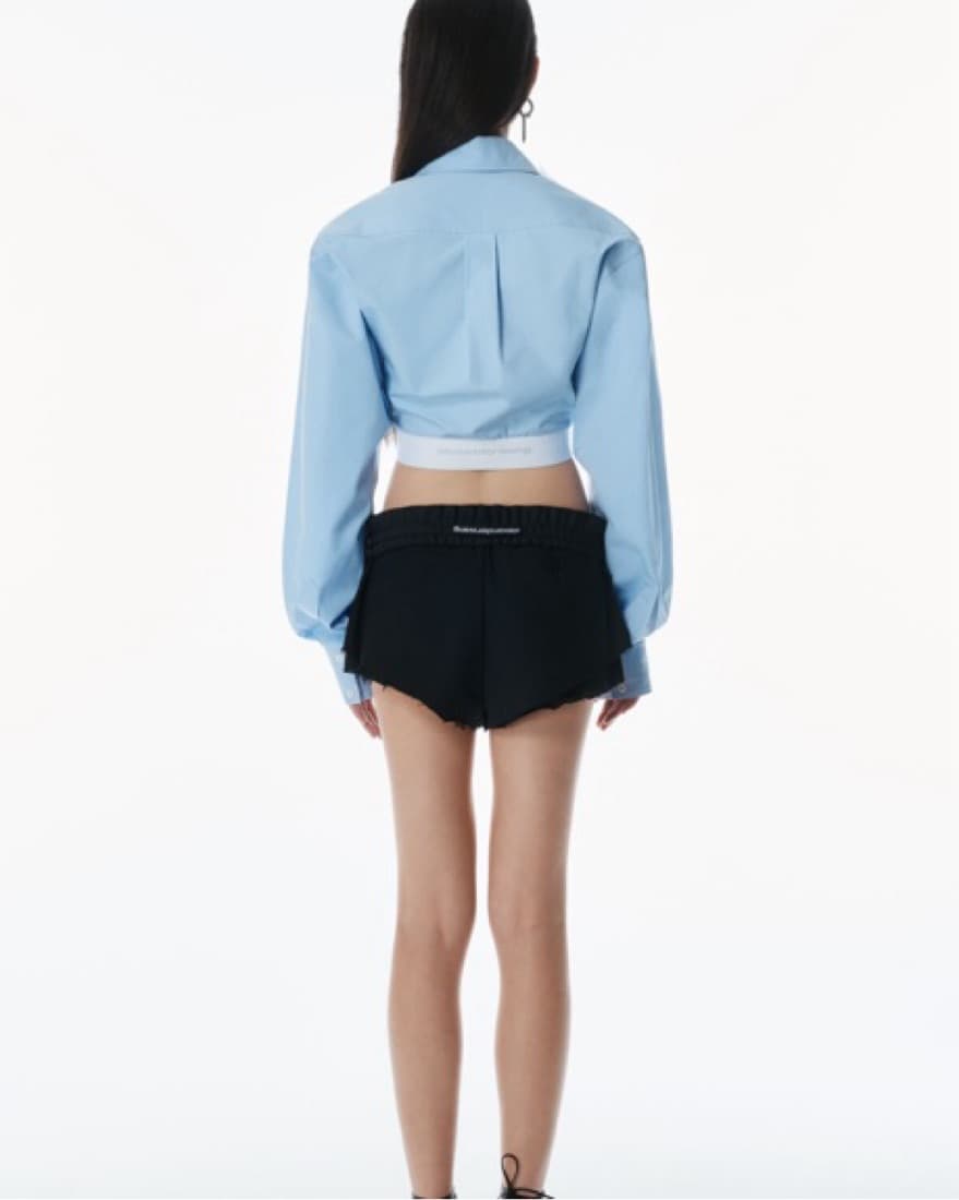 Alexander Wang Logo Collared Crop Top - Image 5