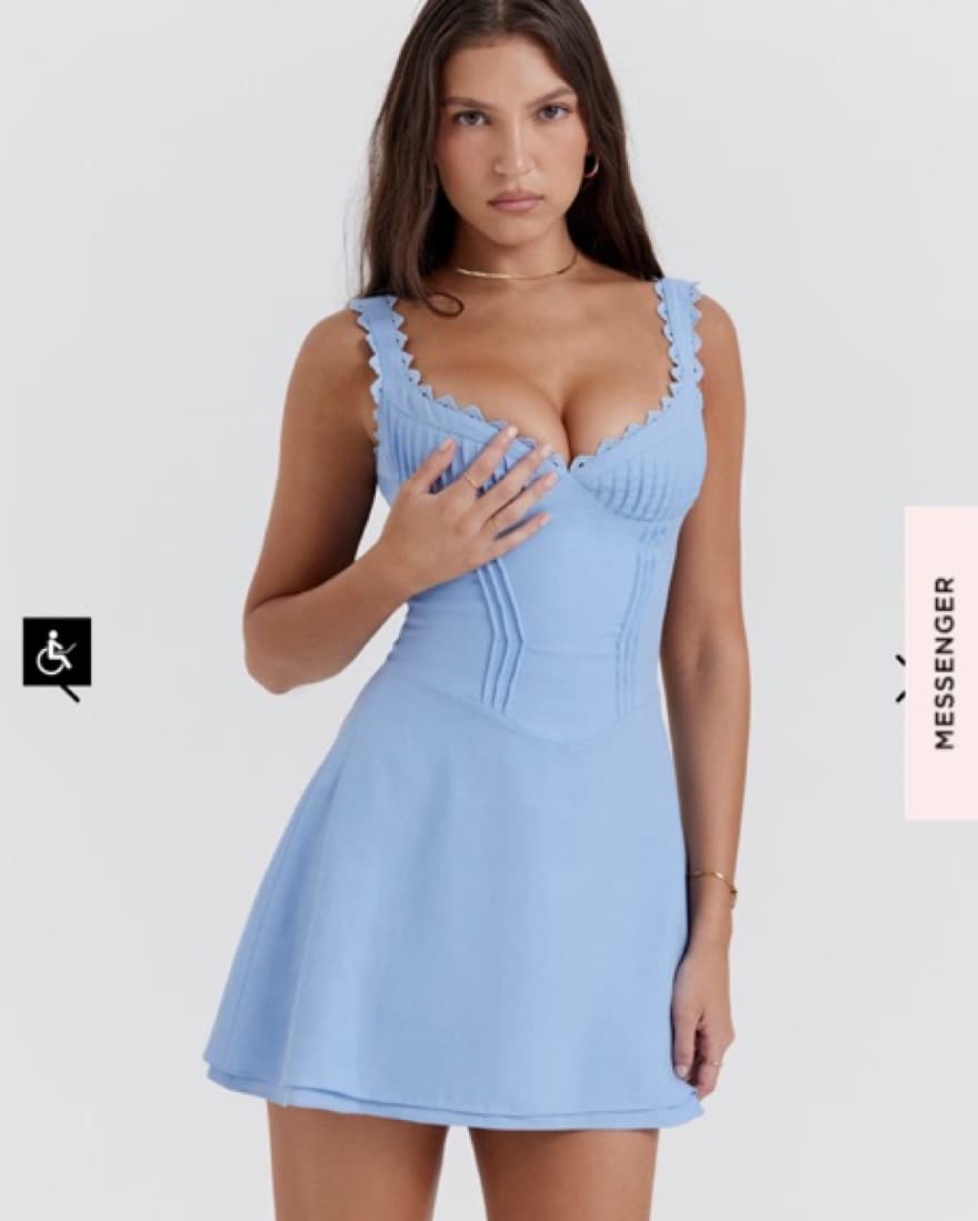 House of CB Light Blue Dress - Image 3