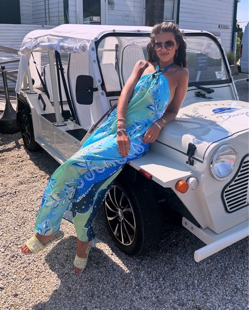 Vibrant Tropical Blue/ Teal Maxi Dress - Image 1
