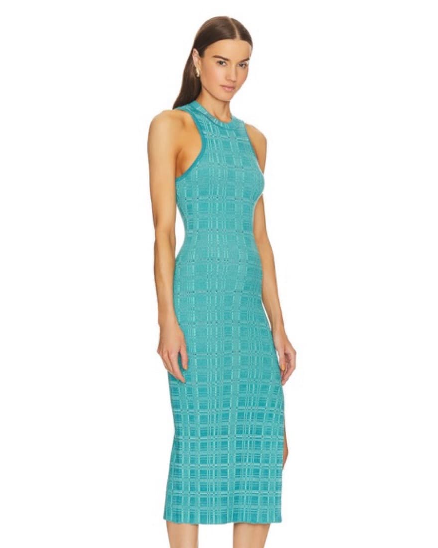 Halia Midi Knit Dress with Slit - Image 2
