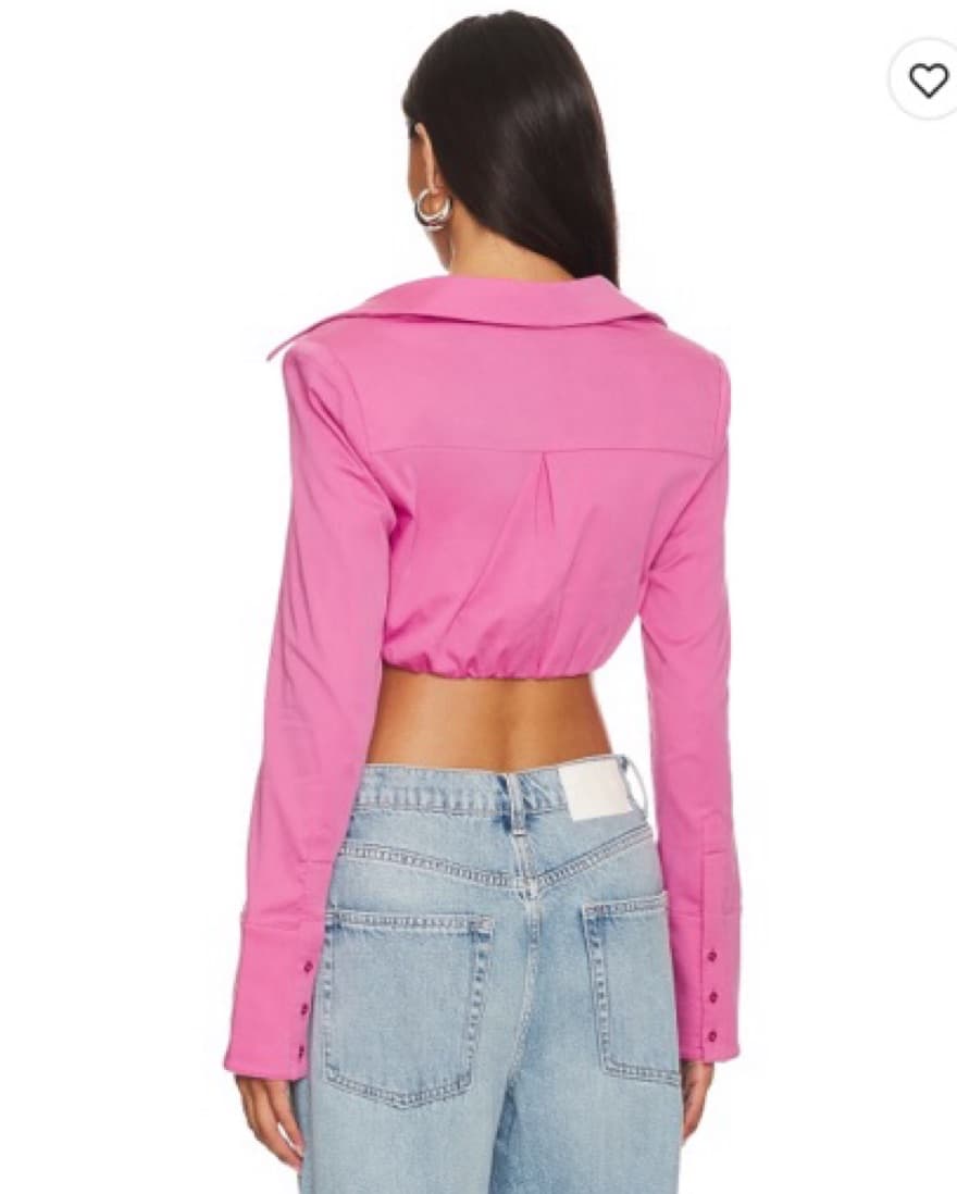 Camila Coelho Crop Padded Shirt - Image 3