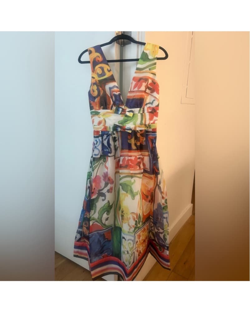Rebecca Vallance Ruffo Midi Dress - Image 3