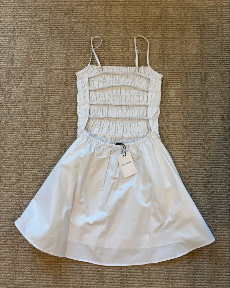 Solid & Striped White Mini Dress - Image 4