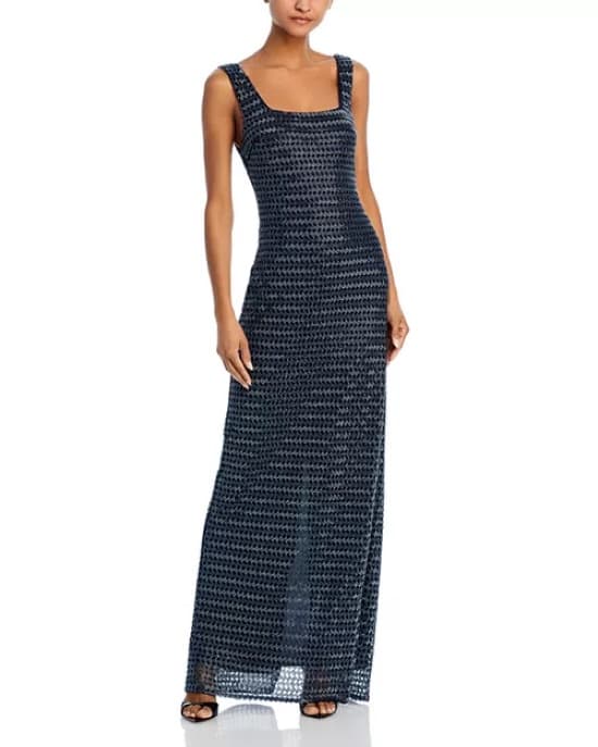 Ramy Brook Sarai Studded Scoop Back Gown - Image 1