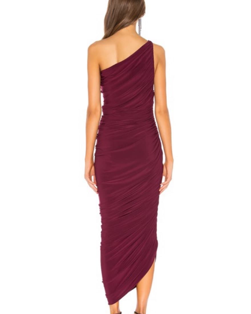 Norma Kamali Diana Gown in Plum  - Image 3