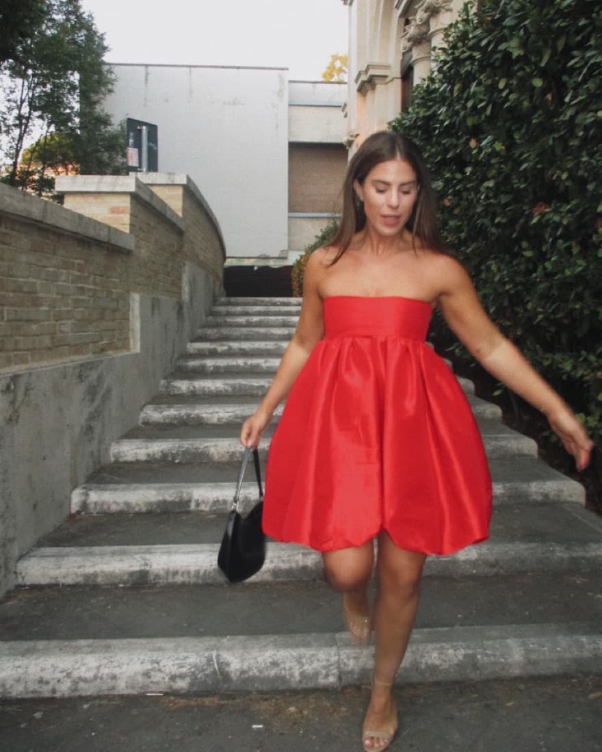 Kika Vargas red strapless dress - M - Image 1