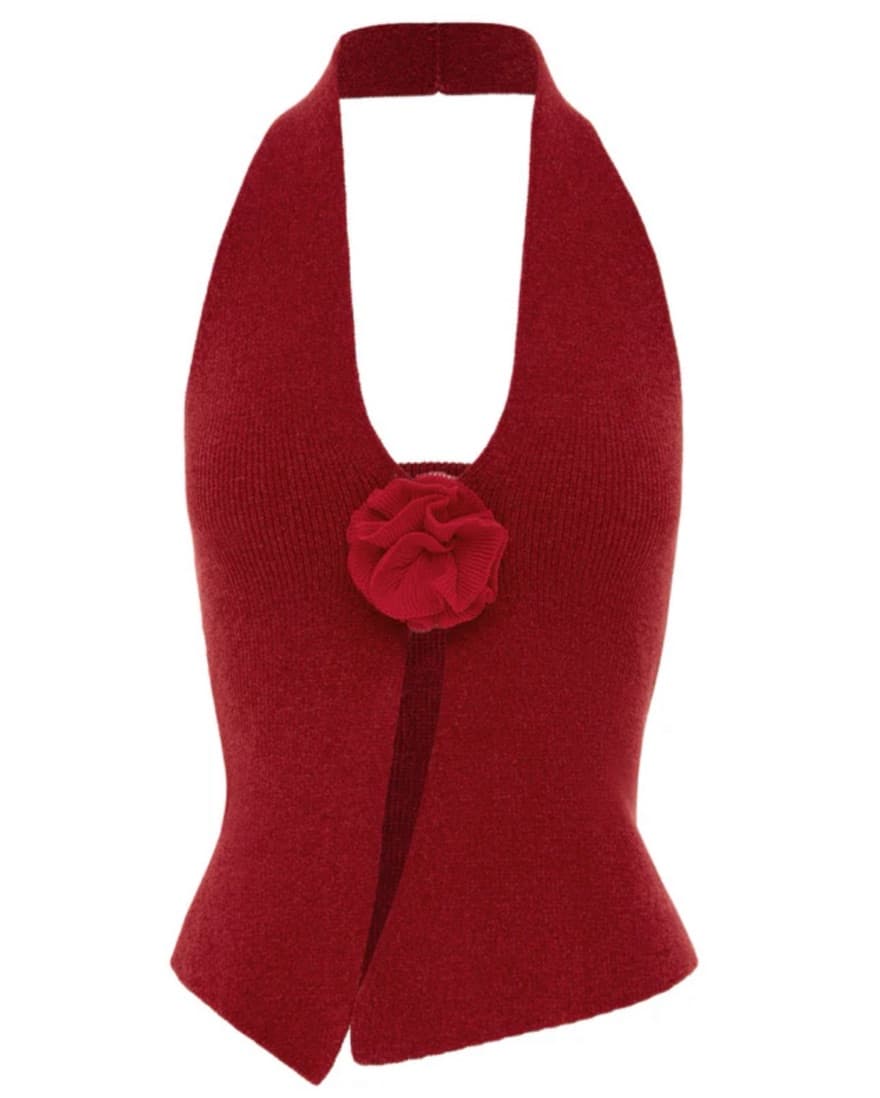 With Jéan Red Rose Halter Top - Image 2