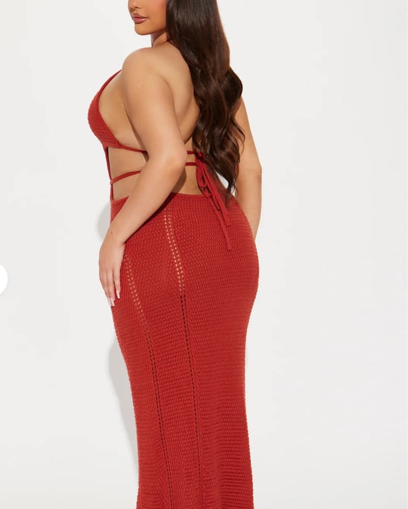 Crochet Cut Out Maxi Dress - Image 3
