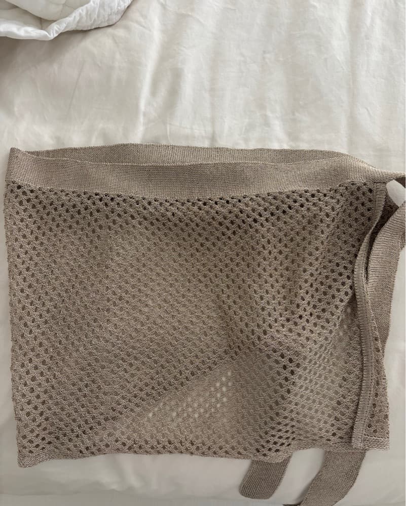 x REVOLVE Sana Metallic Open Stitch Tie Skirt - Image 3