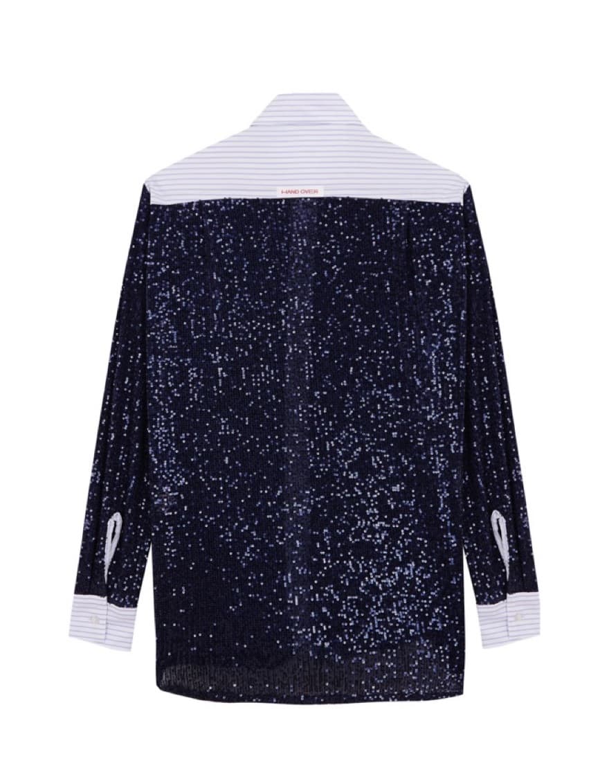 Handover Blue Sequin Shirt - Image 3