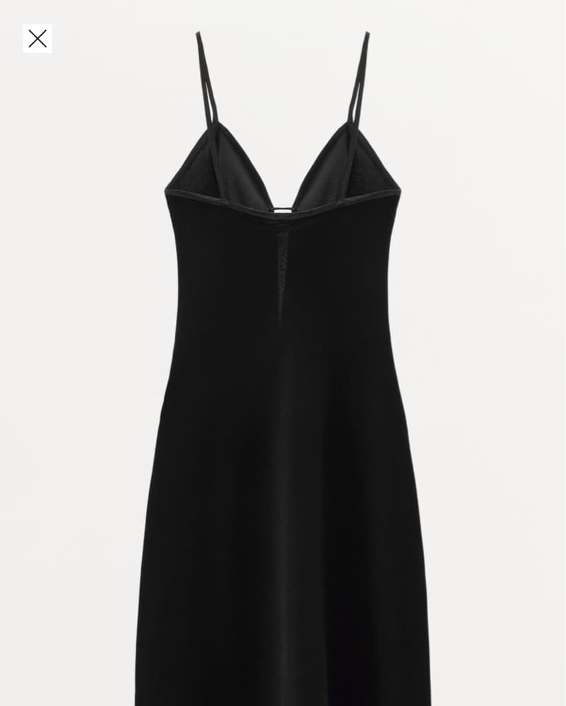 Black Velvet Midi Dress - Image 3