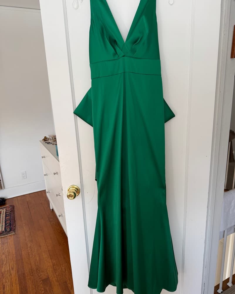 Sachin & Babi Elegant Emerald  Gown - Image 1