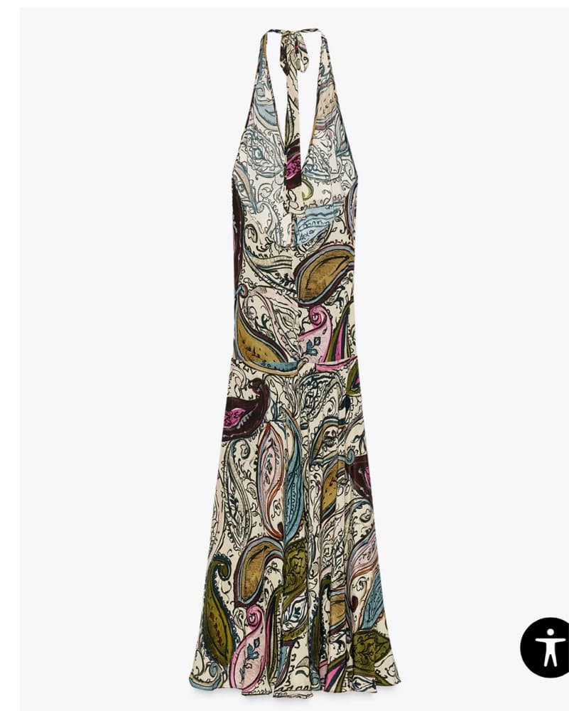 ZW Printed Halter Dress - Image 5