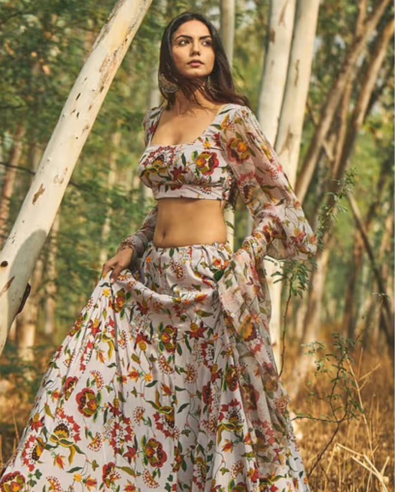 Indian Floral Lehenga Set  - Image 1