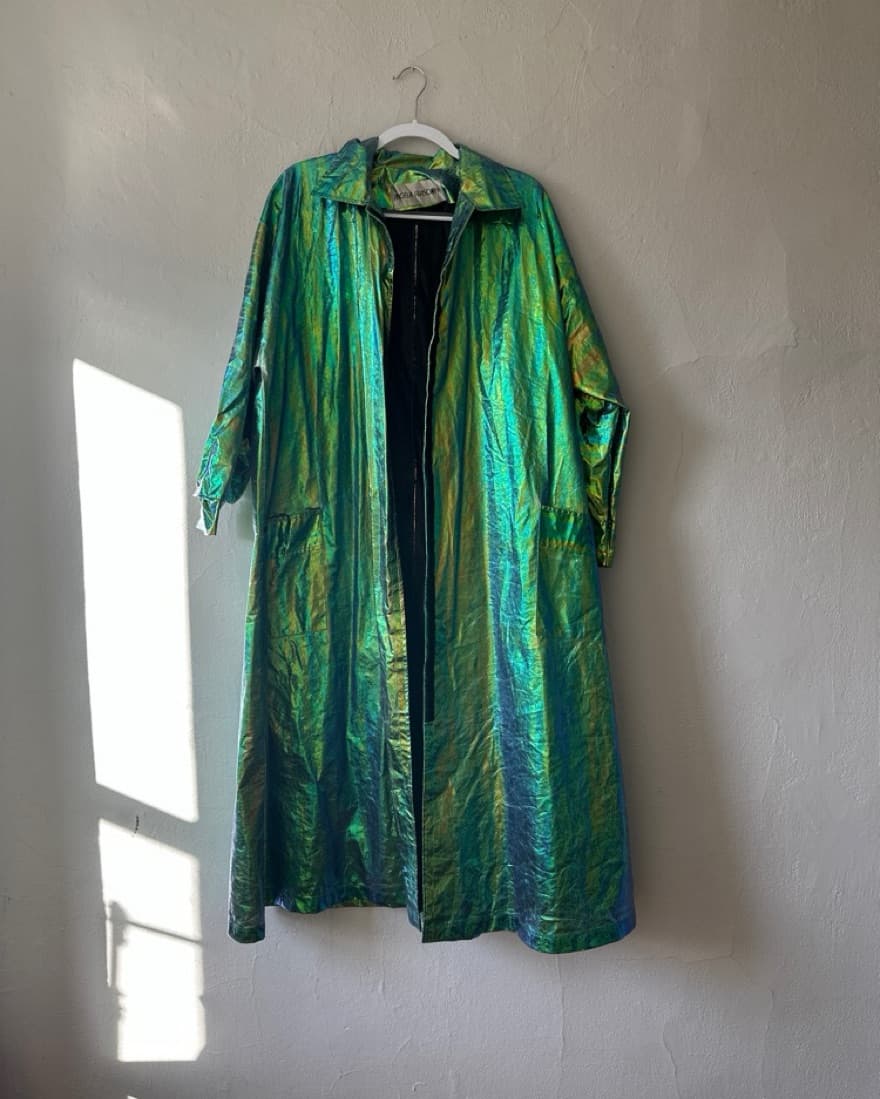 Vintage Iridescent Trench - Image 3