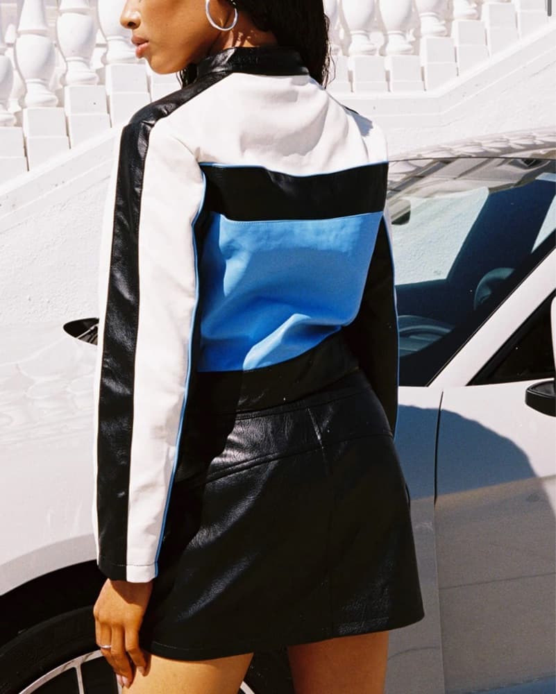 Faux Leather Black Mini Skirt - Image 4