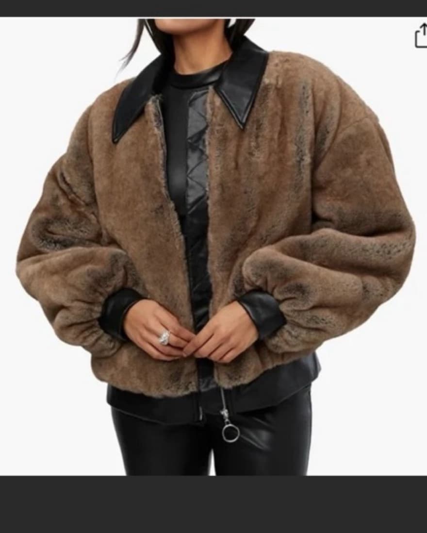 WeWoreWhat faux fur bomber - Image 1