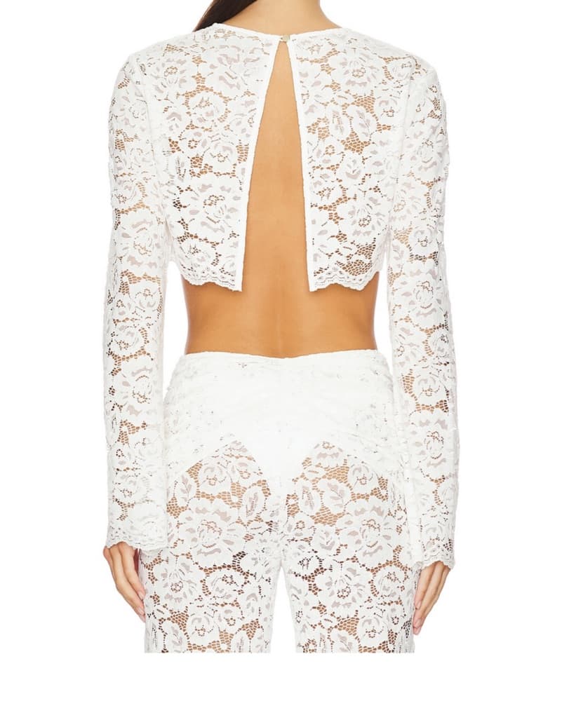 Shani Shemer  Lace Crop Top and Pant Set - Image 2