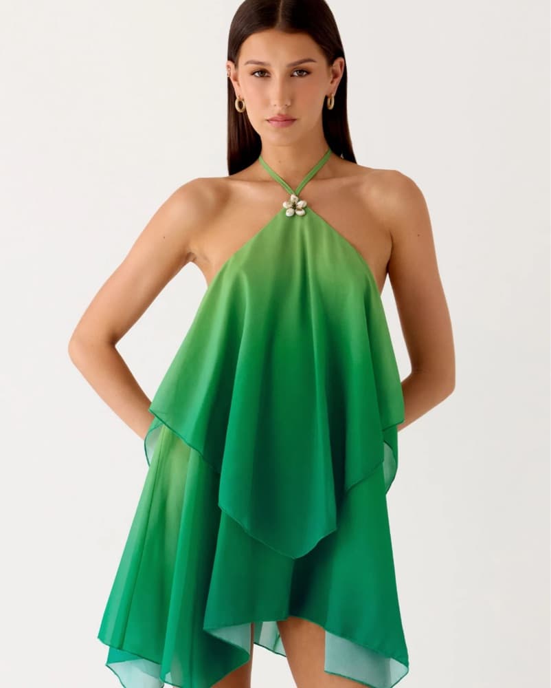 Peppermayo Green Halter Dress - Image 1