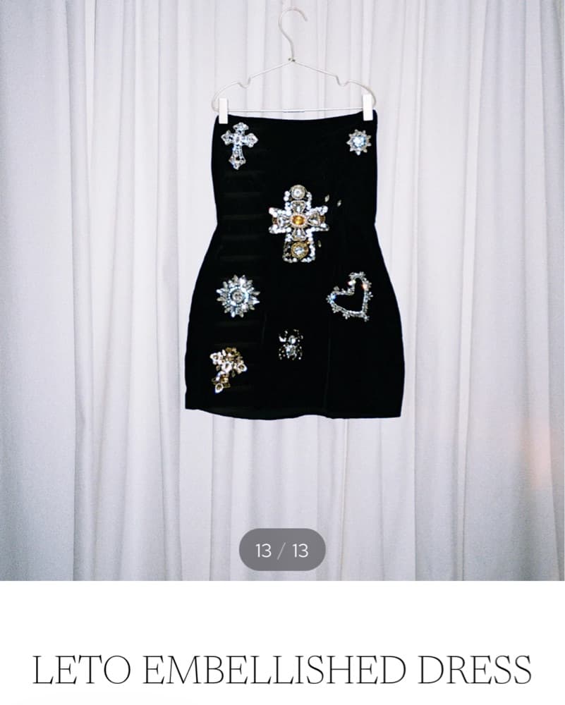 Leto Embellished Mini Dress  - Image 2