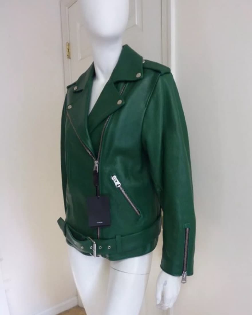 Mackage Green Oversized Leather Jacket - Image 5