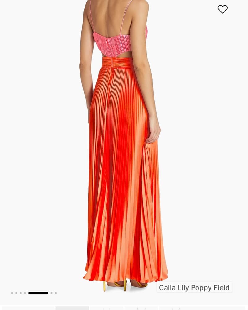 AMUR Elodie SatinPleated Gown - Image 2