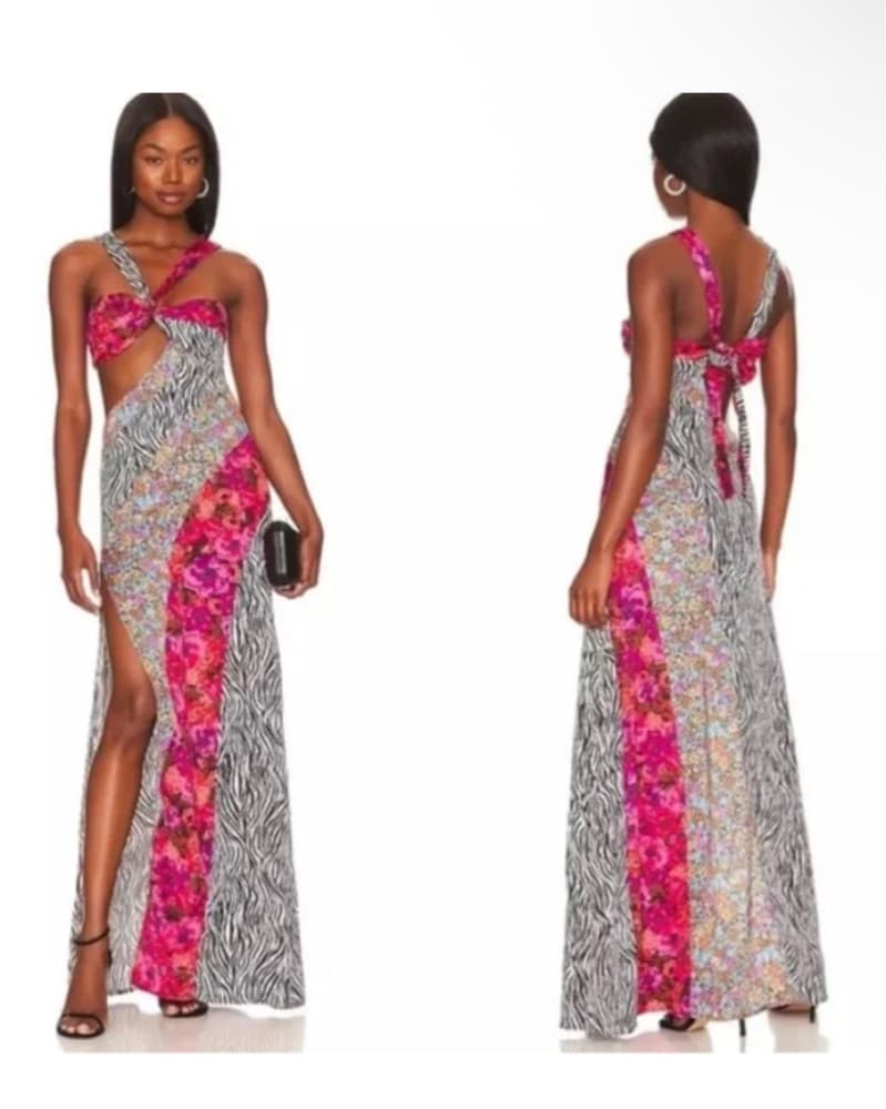 Rita Patchwork Maxi Dress - Image 2