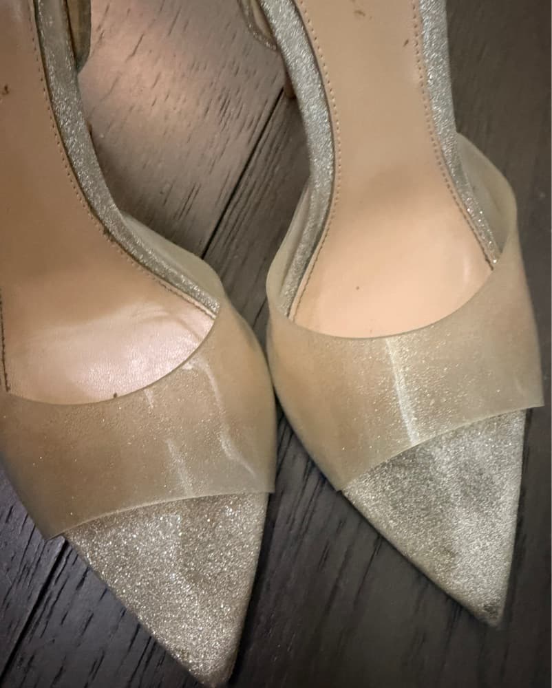 GIANVITO ROSSI SILVER SPARKLE PUMP 37.5 - Image 4