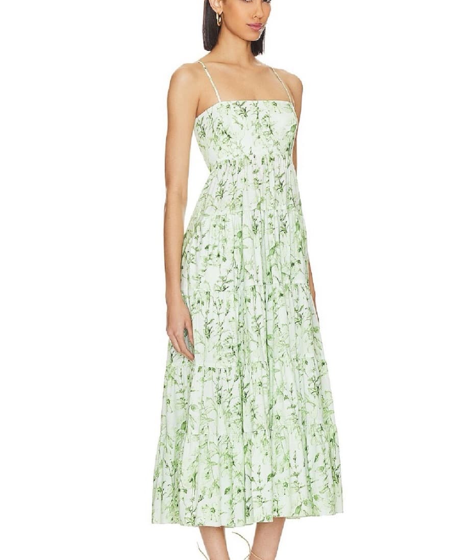Cinq A Sept Green Floral Dress - Image 1