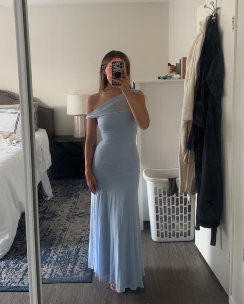 blue wedding guest dress - Image 1
