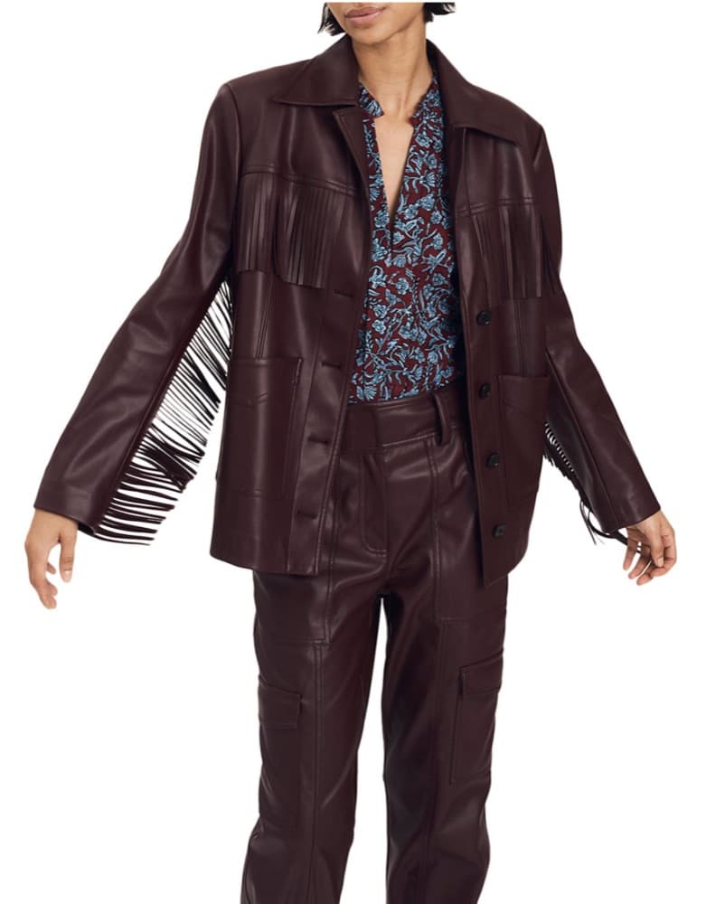 Derek Lam Leather Fringe Jacket - Image 3